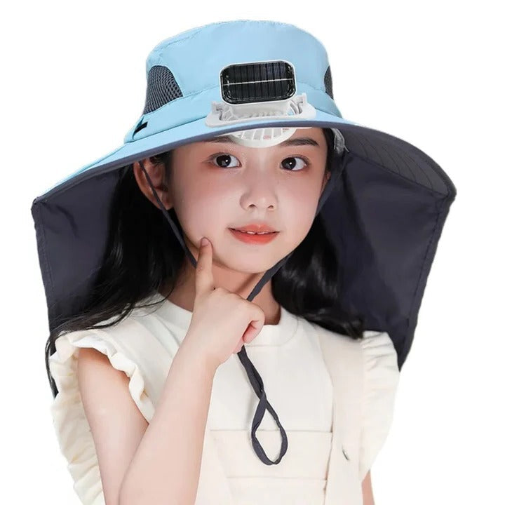 Lisslune | Adjustable Kids Solar Fan Hat