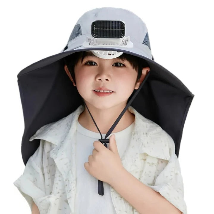 Lisslune | Adjustable Kids Solar Fan Hat