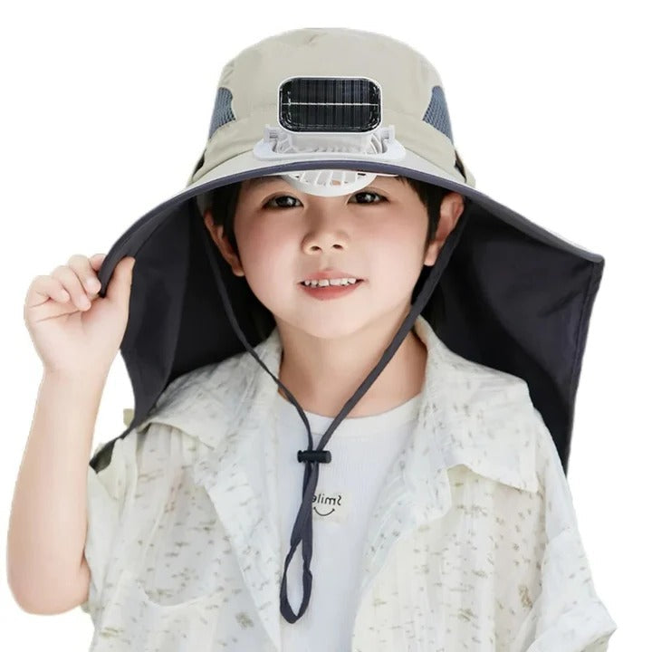 Lisslune | Adjustable Kids Solar Fan Hat