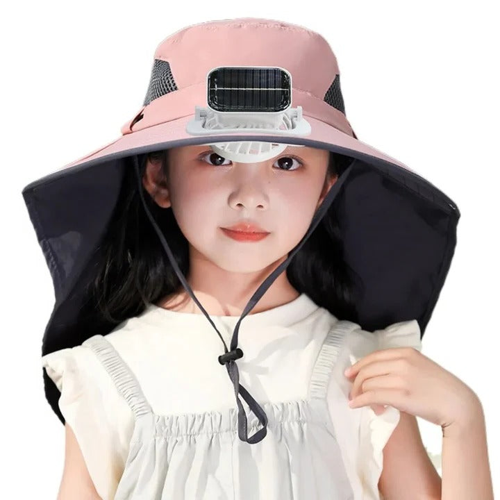 Lisslune | Adjustable Kids Solar Fan Hat