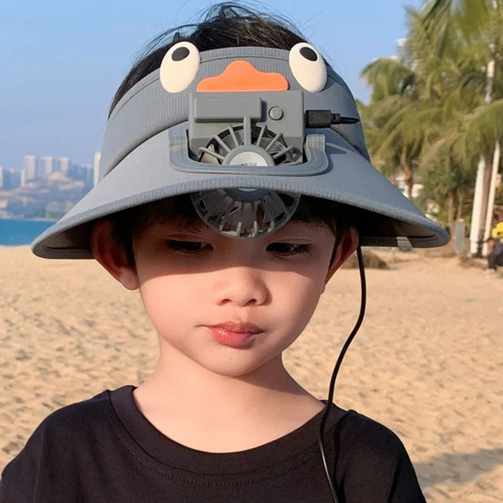 Lisslune | Kids Sun Visor Hat with Cooling Fan Hat
