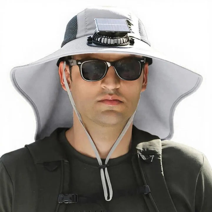 Lisslune | Solar Fan Hat with Wide Brim UV Protection