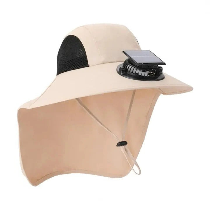 Lisslune | Solar Fan Hat with Wide Brim UV Protection