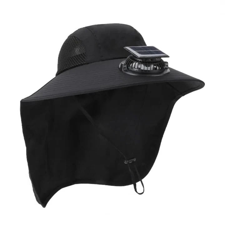 Lisslune | Solar Fan Hat with Wide Brim UV Protection