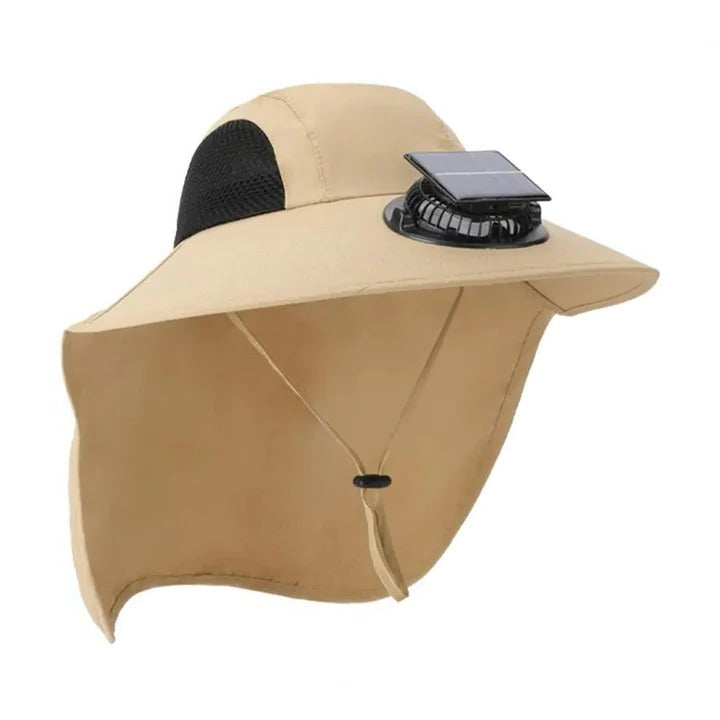 Lisslune | Solar Fan Hat with Wide Brim UV Protection