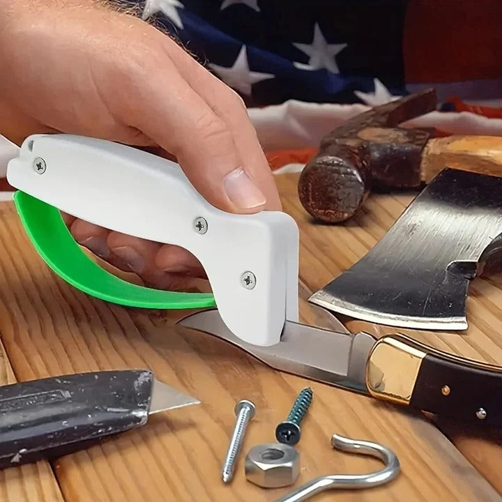 Lisslune | Compact Manual Knife Sharpener for Kitchen and Garden Tools