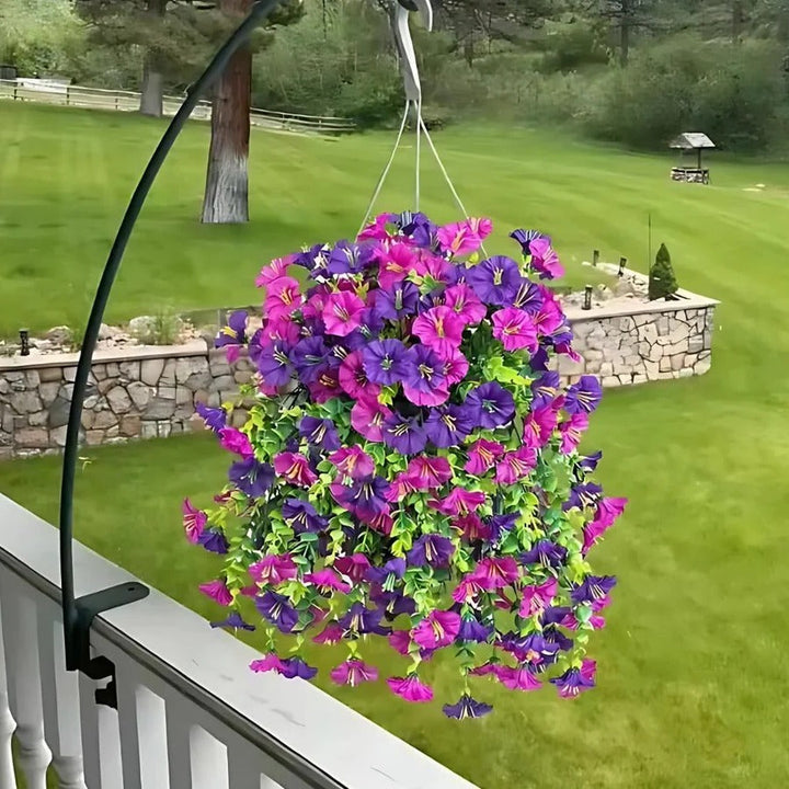 Lisslune | UV Resistant Artificial Morning Glory Flower Hanging Decor