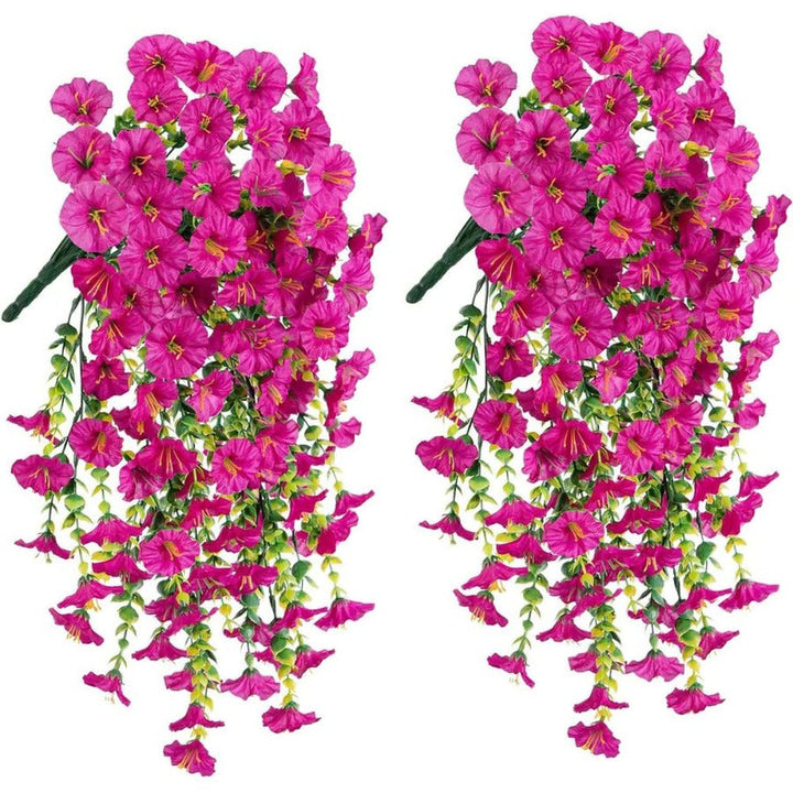 Lisslune | UV Resistant Artificial Morning Glory Flower Hanging Decor