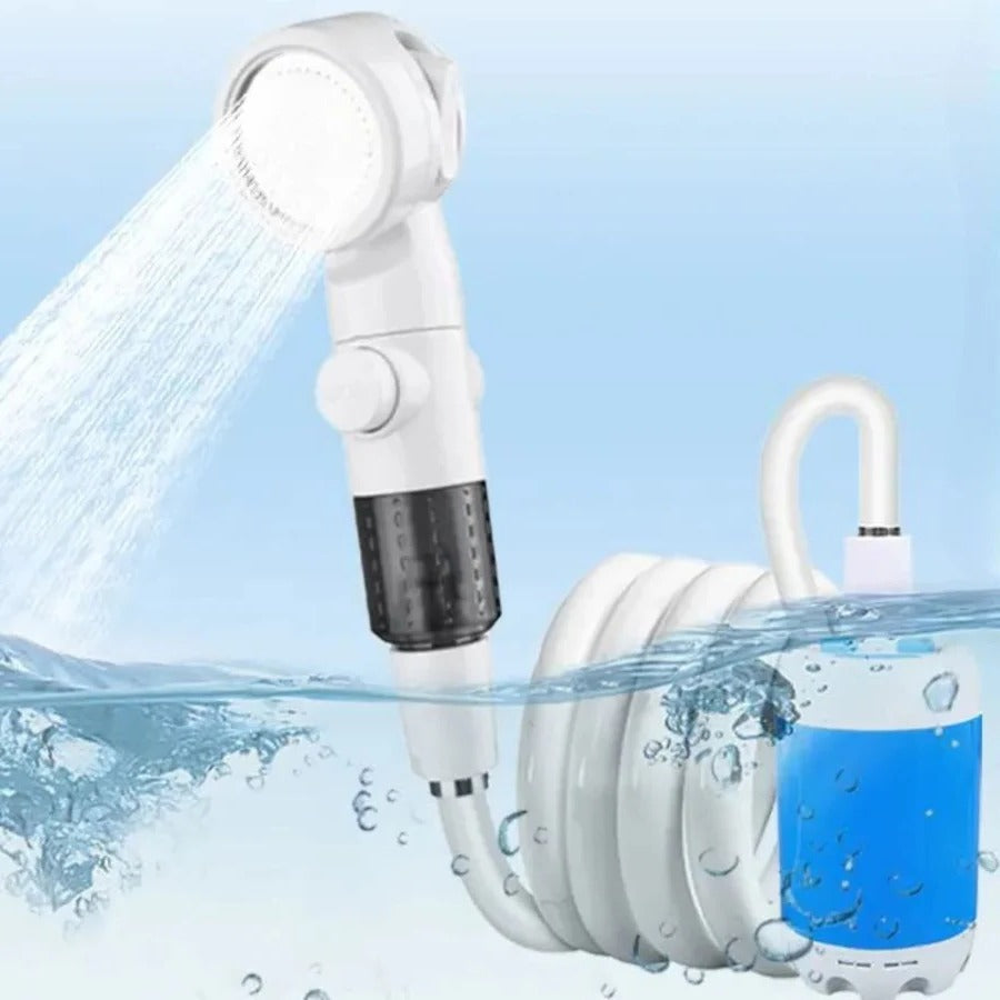 Lisslune | Portable USB Rechargeable Water Pump Shower Head