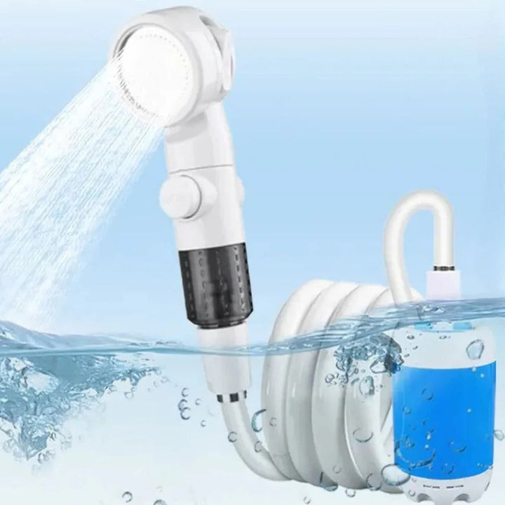 Lisslune | Portable USB Rechargeable Water Pump Shower Head