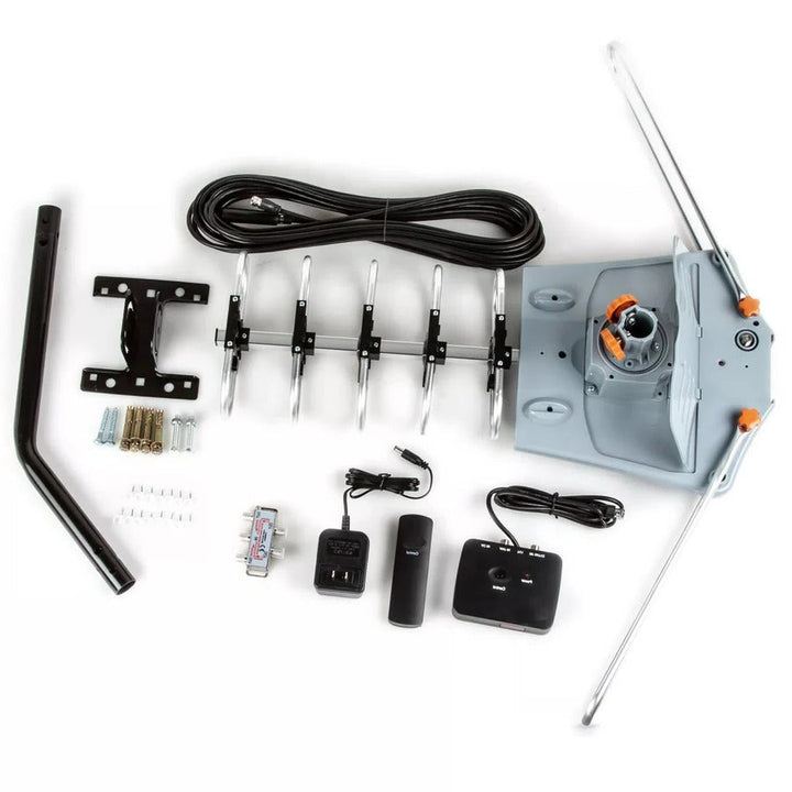 Lisslune | Long Range Digital HD TV Antenna with Full 360 Directional Motor and Mounting Pole