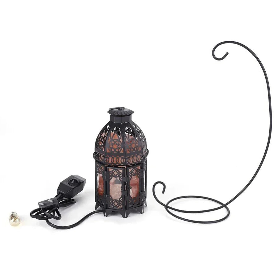Lisslune | Vintage Iron Salt Rock Tabletop Lamp