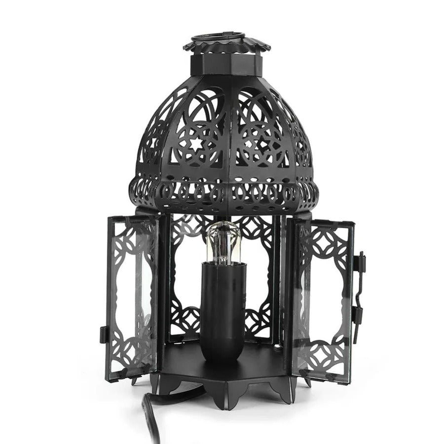 Lisslune | Vintage Iron Salt Rock Tabletop Lamp