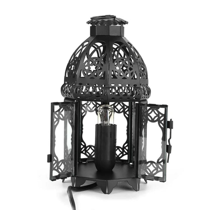 Lisslune | Vintage Iron Salt Rock Tabletop Lamp