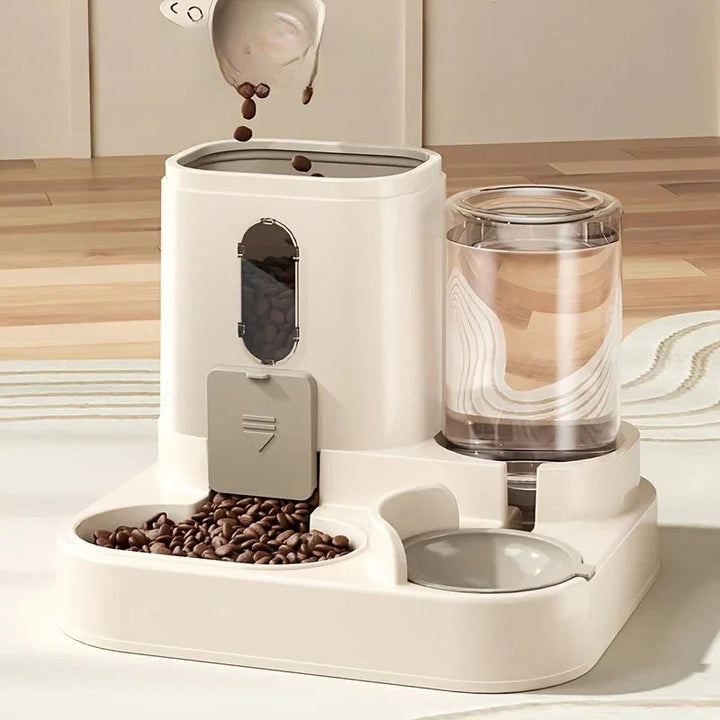 Lisslune | 2 in 1 Dog and Cat Feeder with Water Dispenser