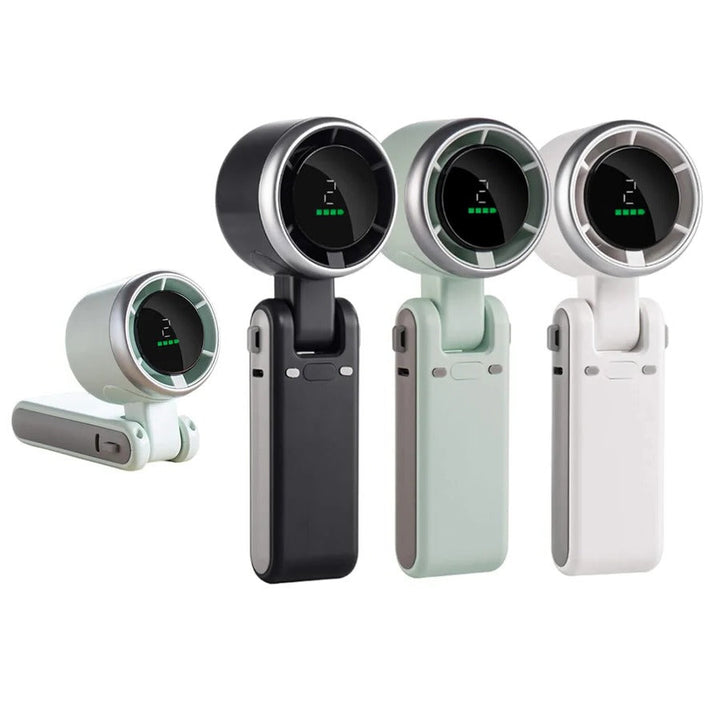 Lisslune | Foldable Handheld Turbo Fan with Digital Display