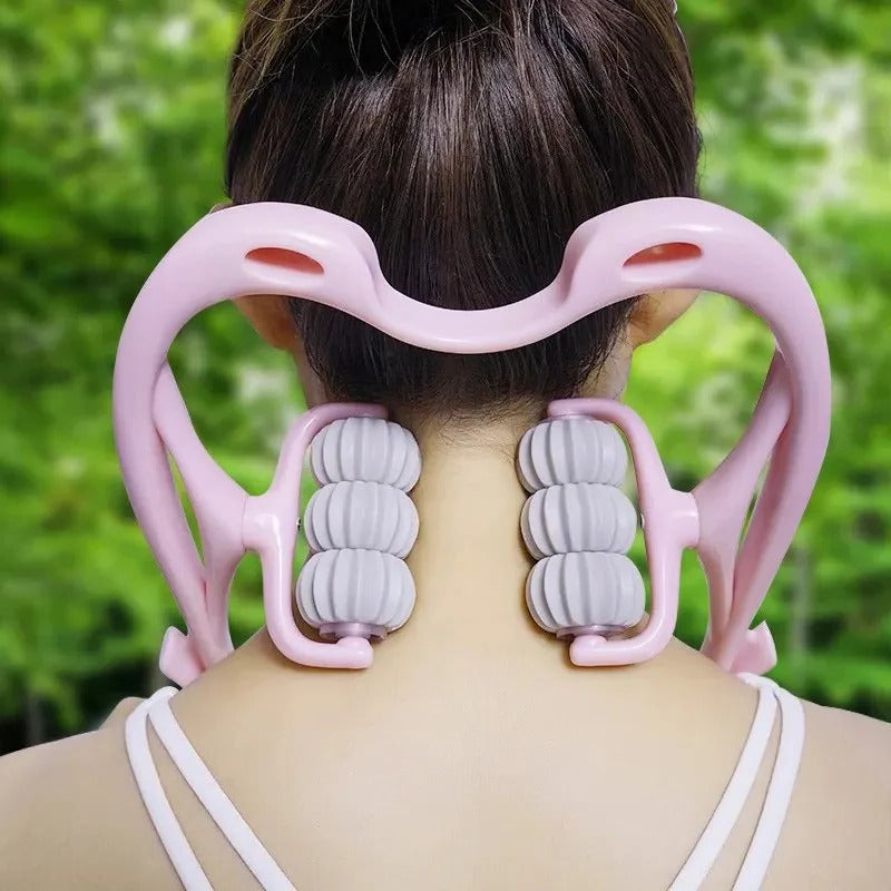 Lisslune | Manual Neck and Shoulder Massager with Kneading Rollers