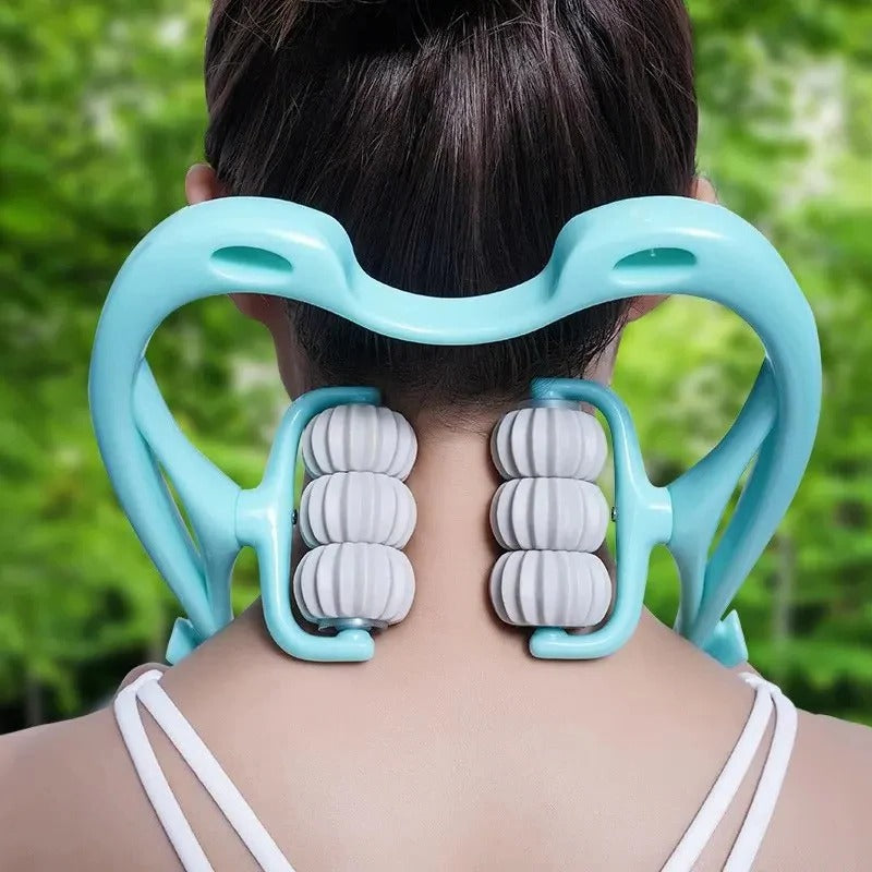 Lisslune | Manual Neck and Shoulder Massager with Kneading Rollers