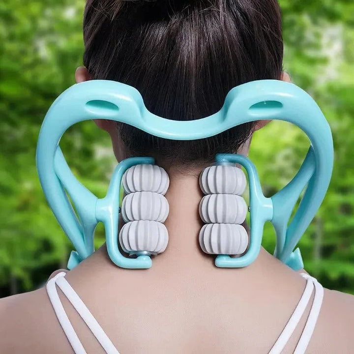 Lisslune | Manual Neck and Shoulder Massager with Kneading Rollers
