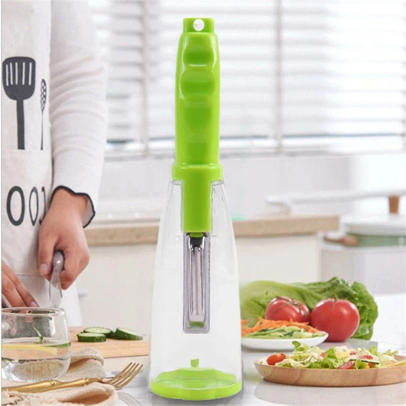 Lisslune | Multifunction Apple and Vegetable Peeler with Storage Tube