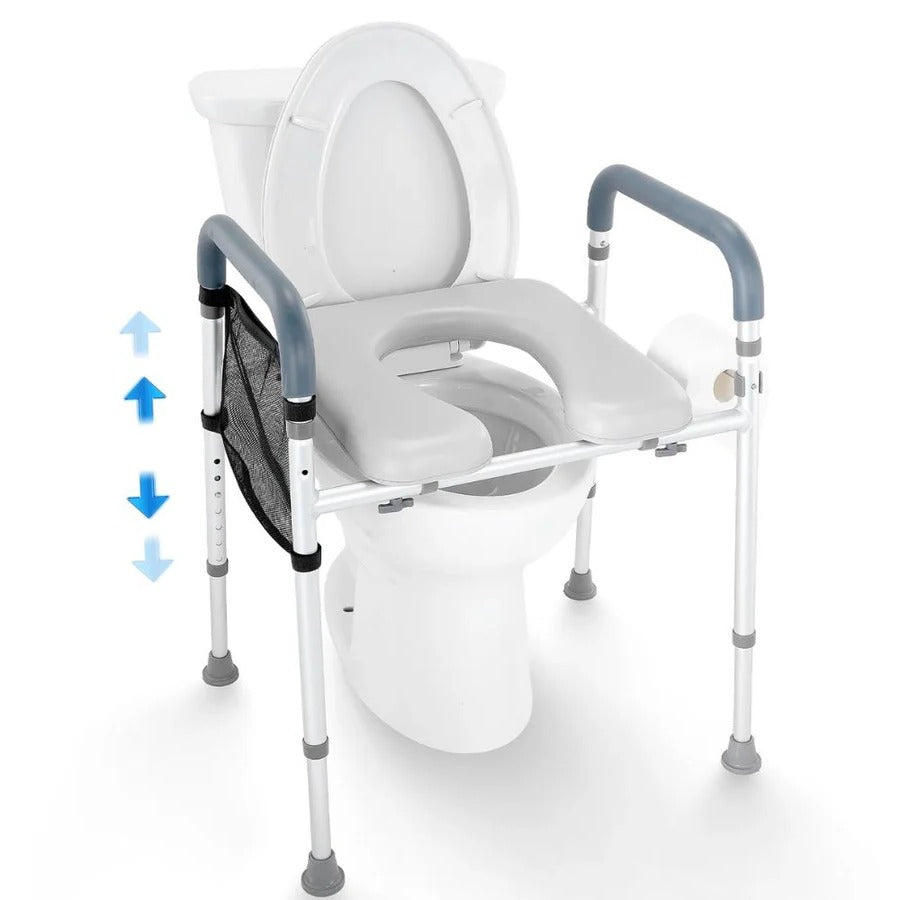 Lisslune | Sturdy Raised Toilet Seat Riser with Handles