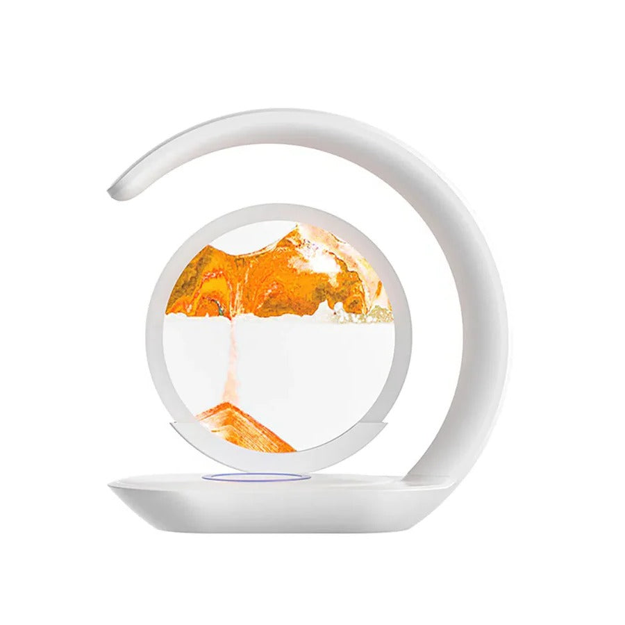 Lisslune | 3D Sand Art Table Lamp with Wireless Charger