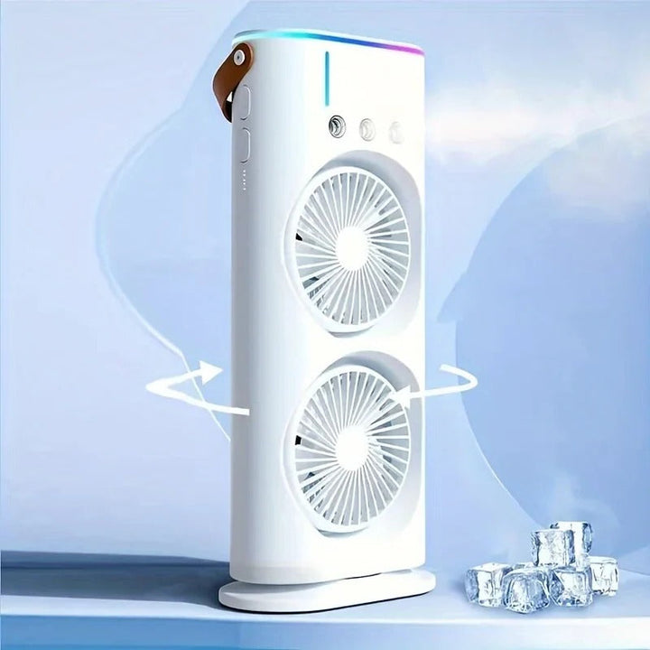 Lisslune | Double Head Portable Air Conditioner Fan