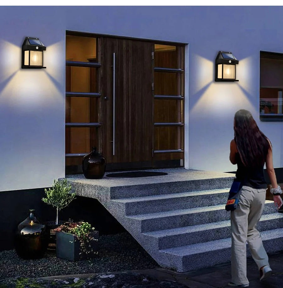 Lisslune | 2 Set Solar Wall Lamp Outdoor