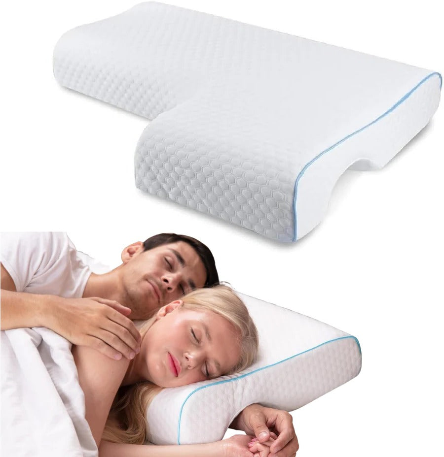 Lisslune | Orthopedic Couple Pillow with Arm Tunnel for Cuddling