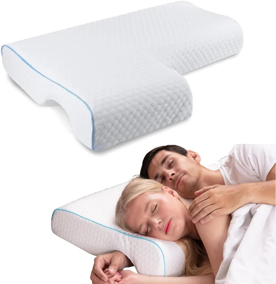 Lisslune | Orthopedic Couple Pillow with Arm Tunnel for Cuddling