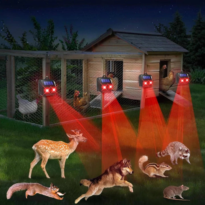 Lisslune | 2pcs Solar Powered Ultrasonic Animal Repellent
