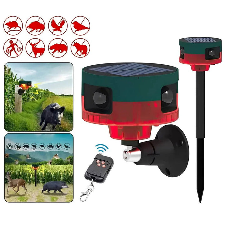 Lisslune | 360 Degree Solar Repeller for Pigeon, Bird, Wild Boar, Rabbit and Deer