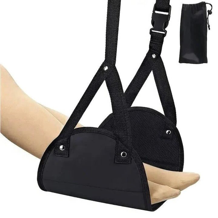 Lisslune | 2-Pack Foot Hammock, Portable Travel & Under-Desk Leg Rest with Adjustable Straps