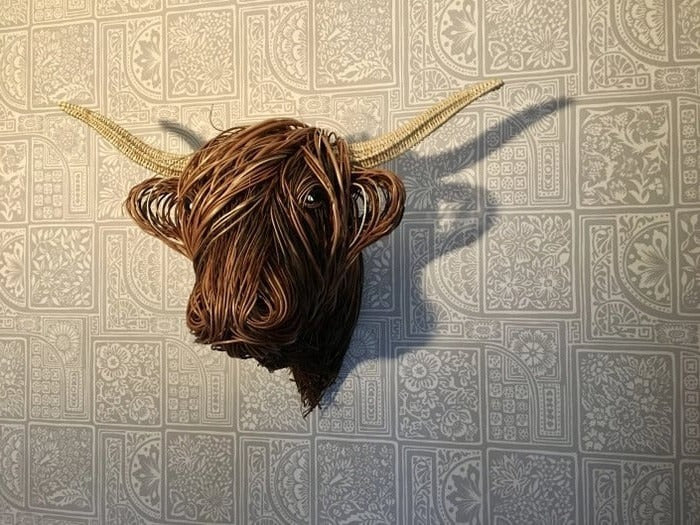 Lisslune | Wall Mounted Cow Sculpture