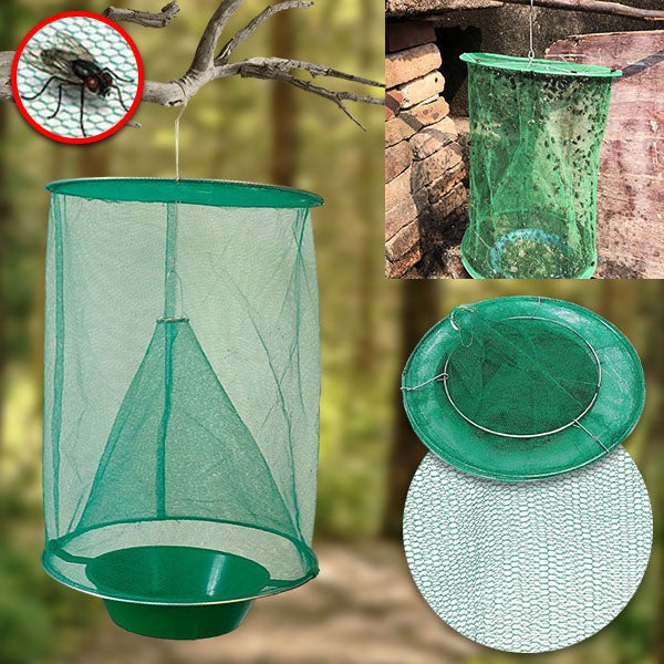 Lisslune | Reusable Fly Trap, Outdoor Hanging Fly Catcher, Chemical-Free and Washable