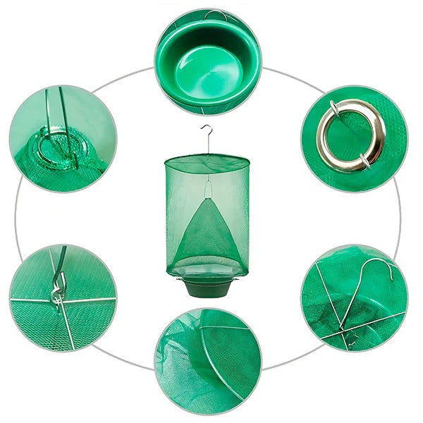Lisslune | Reusable Fly Trap, Outdoor Hanging Fly Catcher, Chemical-Free and Washable