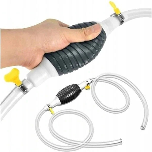 Lisslune | Manual Transfer Pump, Hand-Operated Liquid Pump with Flexible Hose for Fuel, Oil, and Water