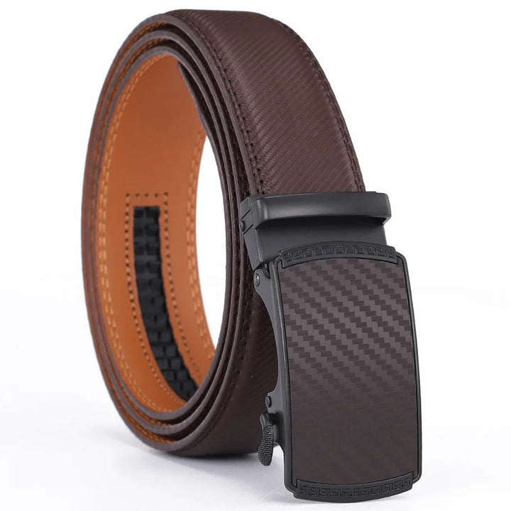Lisslune | Men's Leather Belt with Automatic Buckle