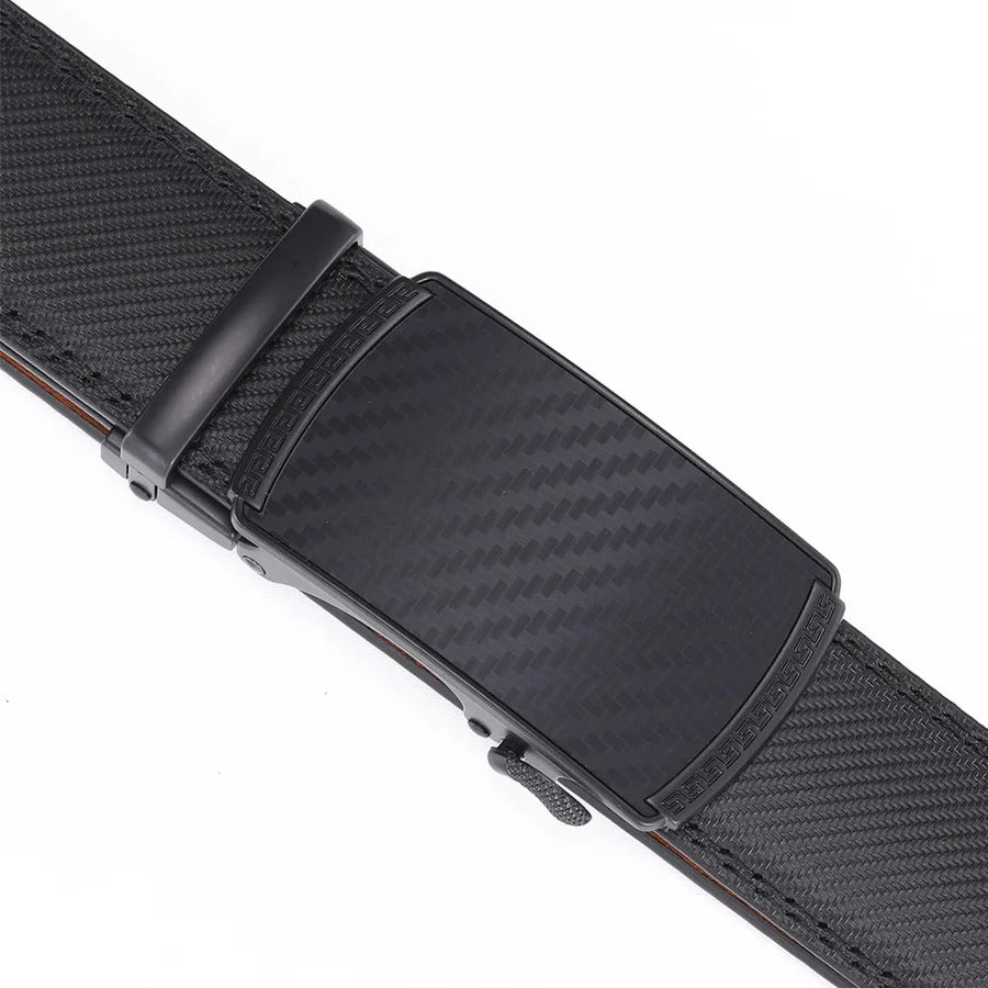 Lisslune | Men's Leather Belt with Automatic Buckle