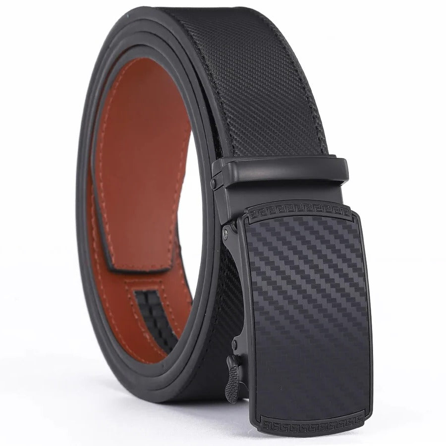 Lisslune | Men's Leather Belt with Automatic Buckle