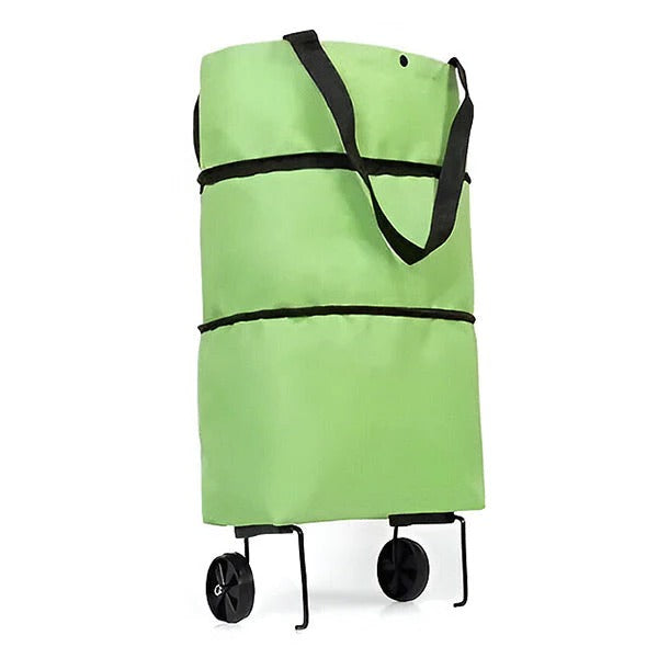 Lisslune | Foldable Shopping Trolley, 2-in-1 Carry Bag & Rolling Cart