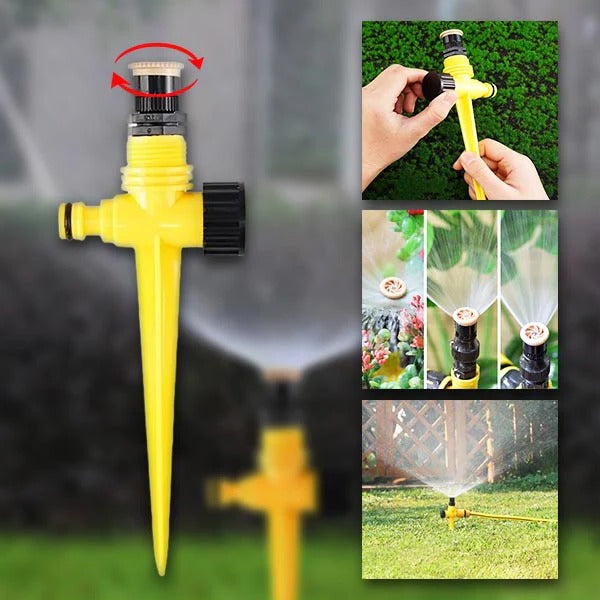 Lisslune | 360° Garden Sprinkler, Water-Saving with Adjustable Spray Patterns