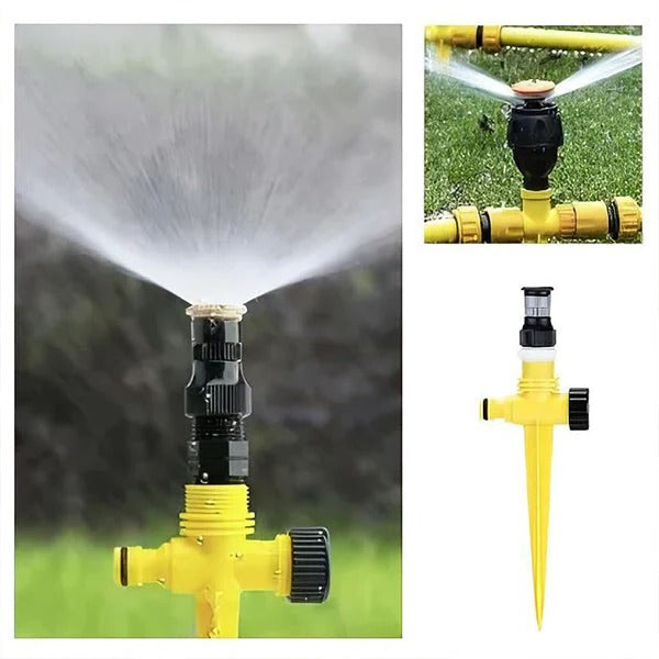 Lisslune | 360° Garden Sprinkler, Water-Saving with Adjustable Spray Patterns