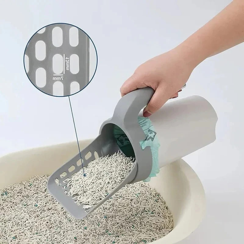 Lisslune | All in One Cat Litter Scoop, Gray
