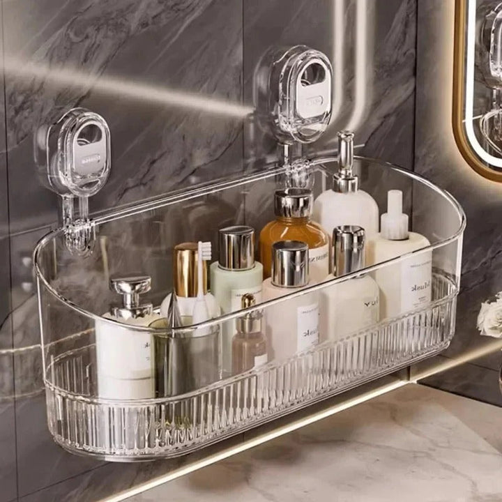 Lisslune | Multipurpose Suction Cup Bathroom Storage Rack with 11lbs Capacity