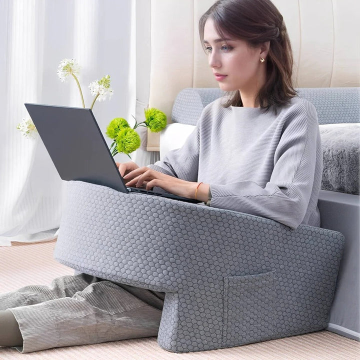 Lisslune | Reading Pillow for Bed, Memory Foam with Washable Cover