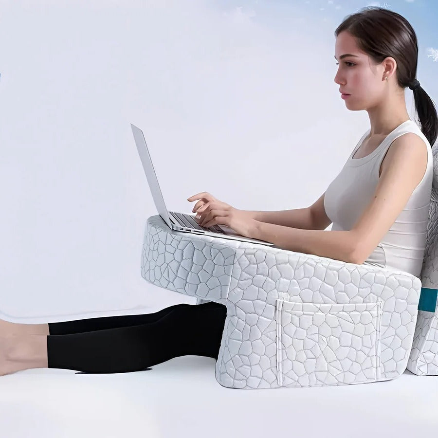 Lisslune | Reading Pillow for Bed, Memory Foam with Washable Cover