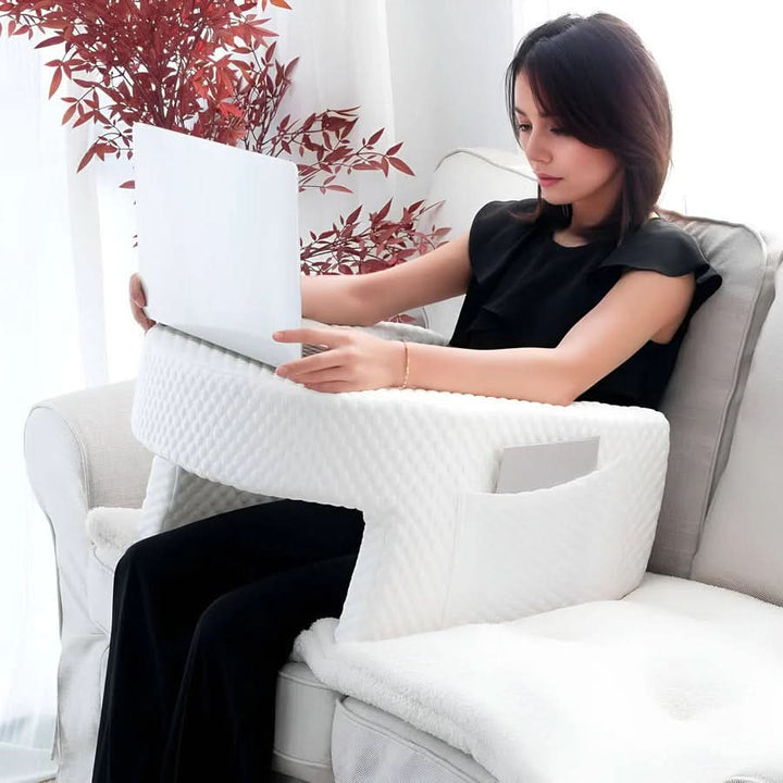 Lisslune | Memory Foam Reading Pillow with Arm and Back Support