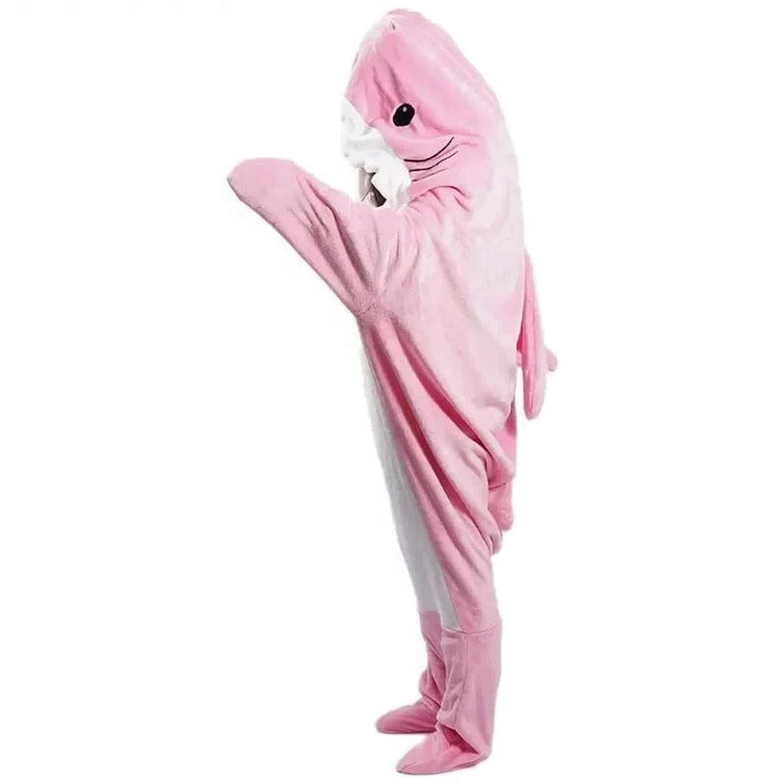 Lisslune | Cozy Shark Hooded Flannel Blanket