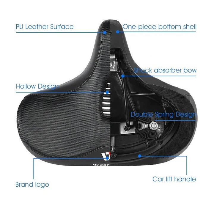 Lisslune | AirFlow Comfort Bike Seat for Long Rides